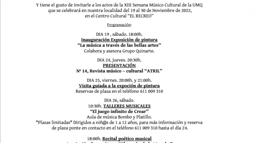 Quintanar de la Orden inaugura su XIII Semana Músico-Cultural con la exposición “La música a través de las Bellas Artes”